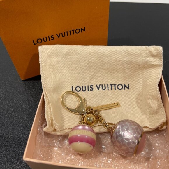 Louis Vuitton Fleur Ball Bag Charm/Key Chain Pink Gold (JB1242) - Picture 1 of 5